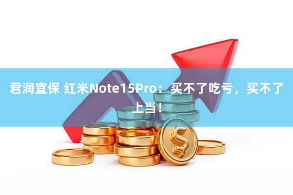 君润宜保 红米Note15Pro：买不了吃亏，买不了上当！